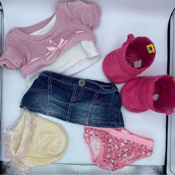 Build A Bear Workshop Clothing Bundle: Hello Kitty Panties, Jean Skirt & More! - Picture 1 of 8